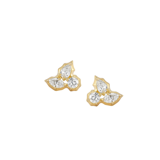 Posey Diamond Cluster Stud Earrings