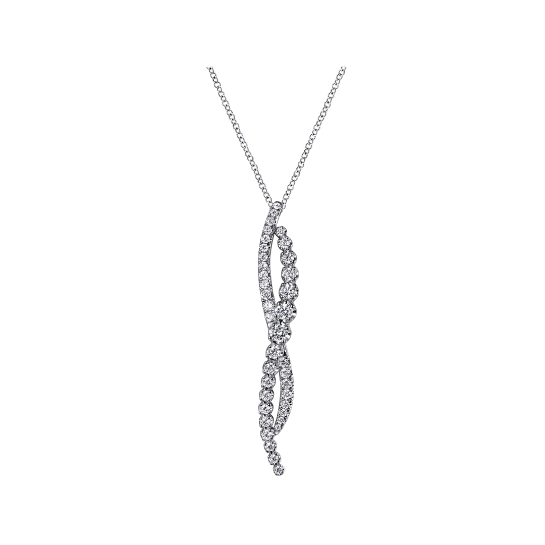 Diamond Twist Pendant Necklace