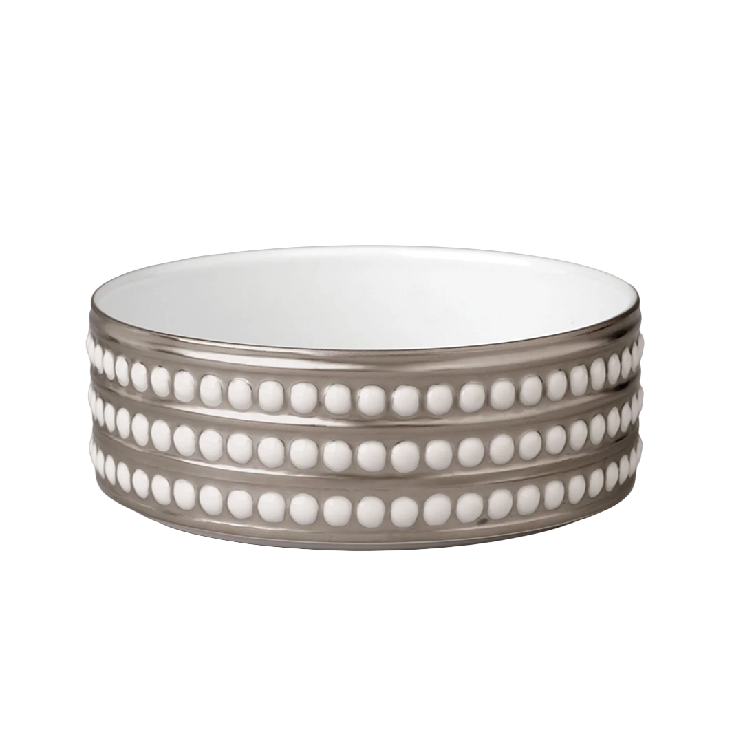 L'Objet Perlée Platinum Deep Bowl