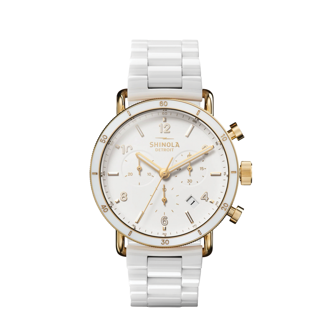 40mm Canfield Sport Watch with White Dial