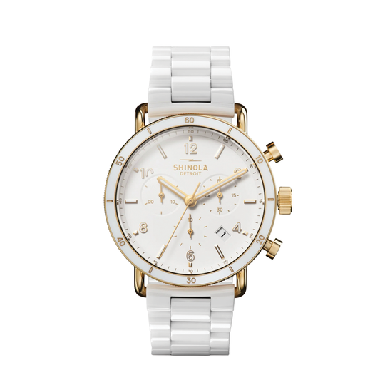 40mm Canfield Sport Watch with White Dial