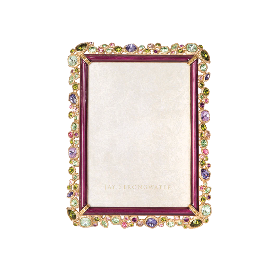 Jay Strongwater 5 X 7 Leslie Bejeweled Bouquet Frame