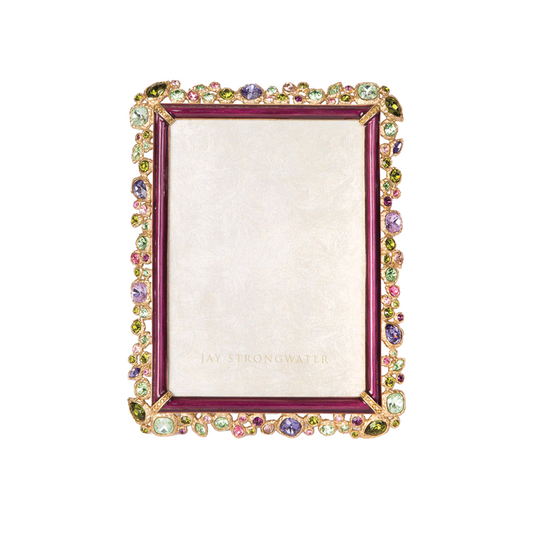 Jay Strongwater 5 X 7 Leslie Bejeweled Bouquet Frame
