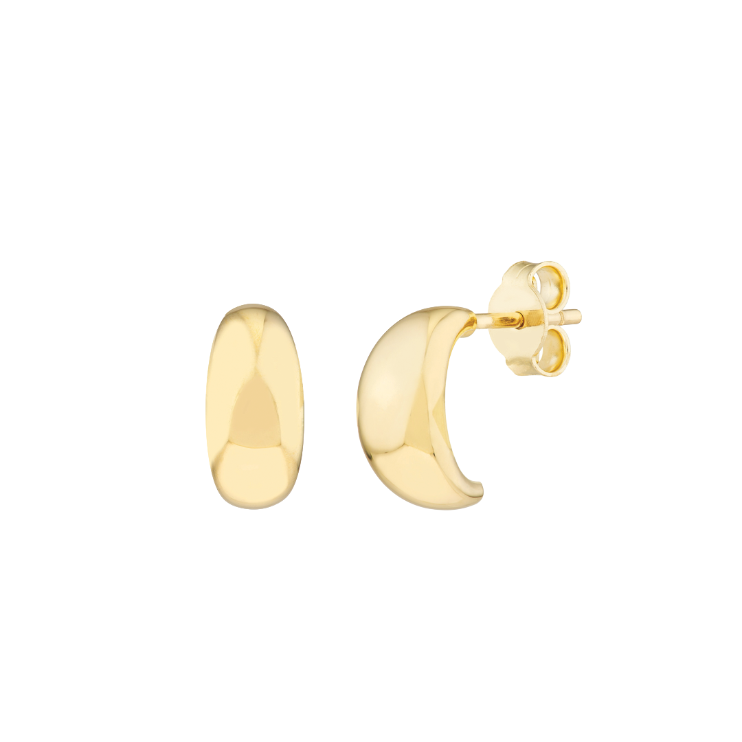 11mm High Polished J-Hoop Earrings