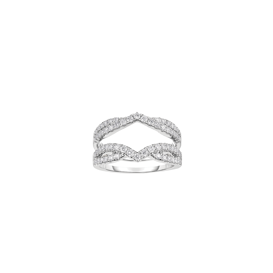 V Shaped Crossover Split Diamond Band