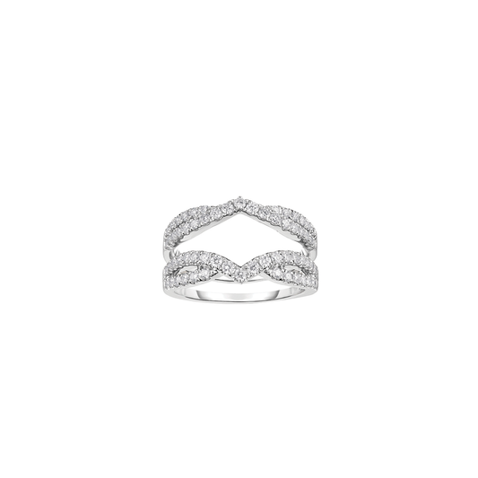 V Shaped Crossover Split Diamond Band