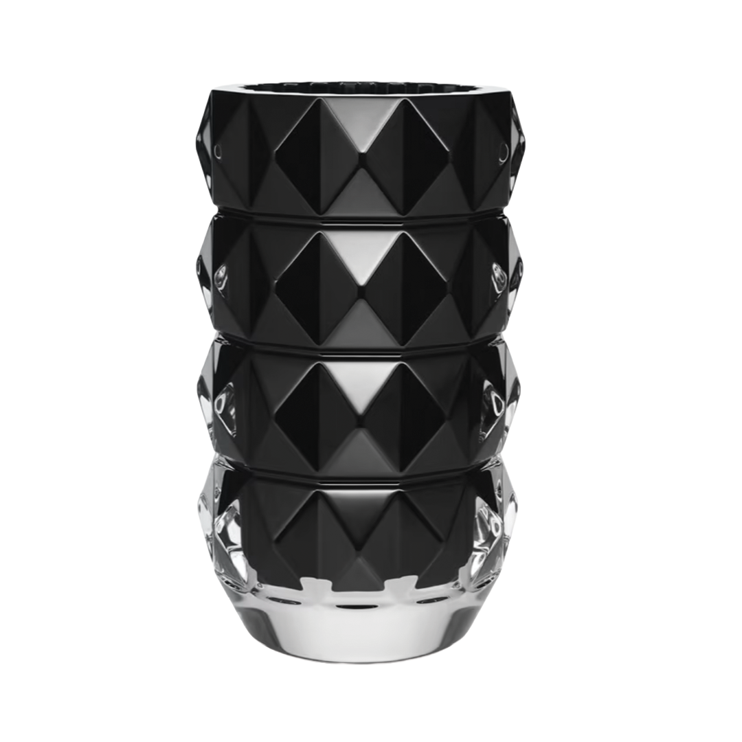 Baccarat Black Louxor Round Vase, Medium