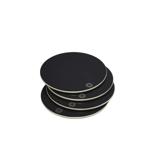 Baccarat Round Black Coaster Set