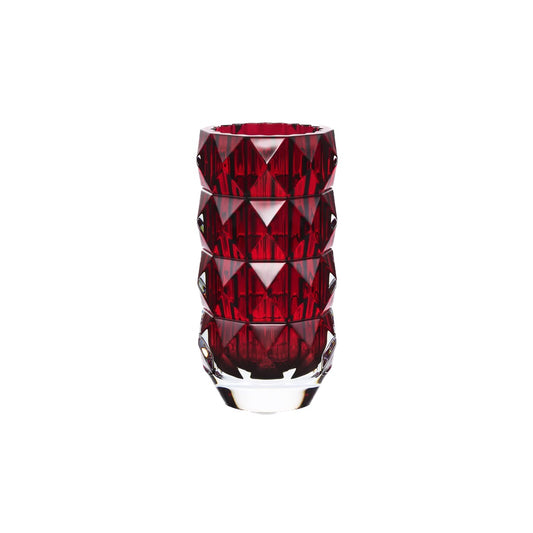 Baccarat Red Crystal Louxor Round Vase, Small