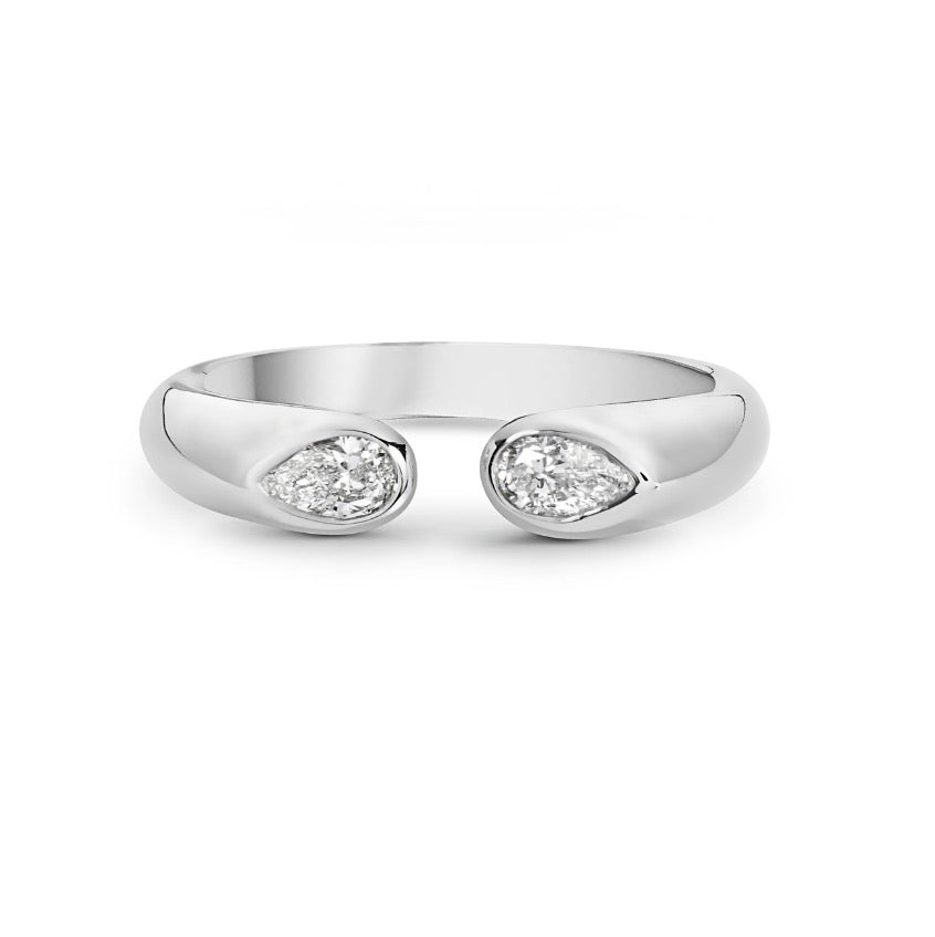 Diamond Stackable Ring in White Gold
