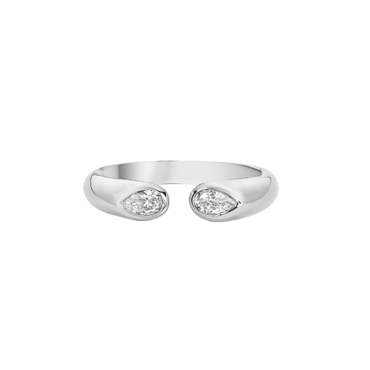 Diamond Stackable Ring in White Gold