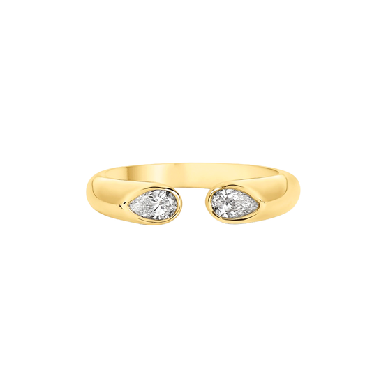 Diamond Stackable Ring in Yellow Gold