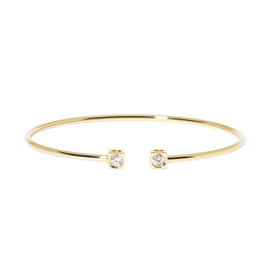 Le Cube Diamant Medium Bracelet in Yellow Gold