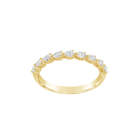 9-Stone Diamond Pear Wedding Band