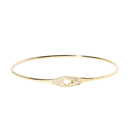 Serrure Jonc Large Bangle with Diamonds