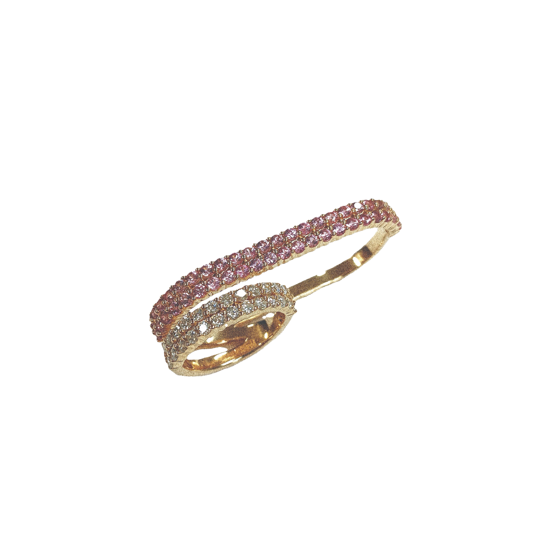 Two-Row Double Finger Ring
