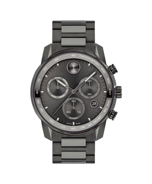 44mm Bold Verso Chronograph with Gunmetal Dial