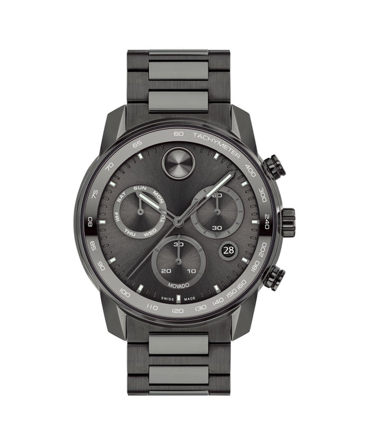 44mm Bold Verso Watch with Gunmetal Dial