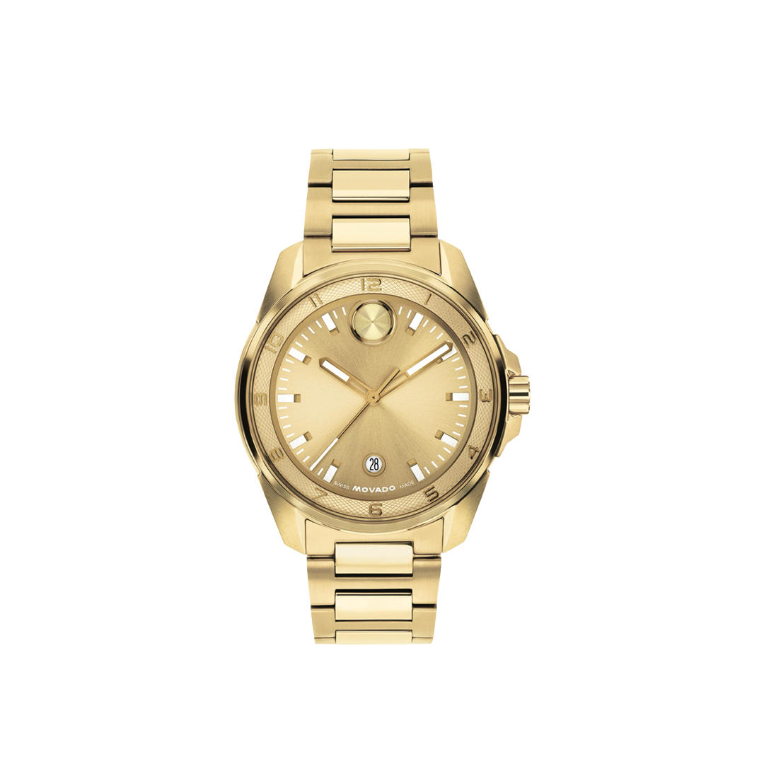 42mm Bold Verso S Watch with Gold Dial