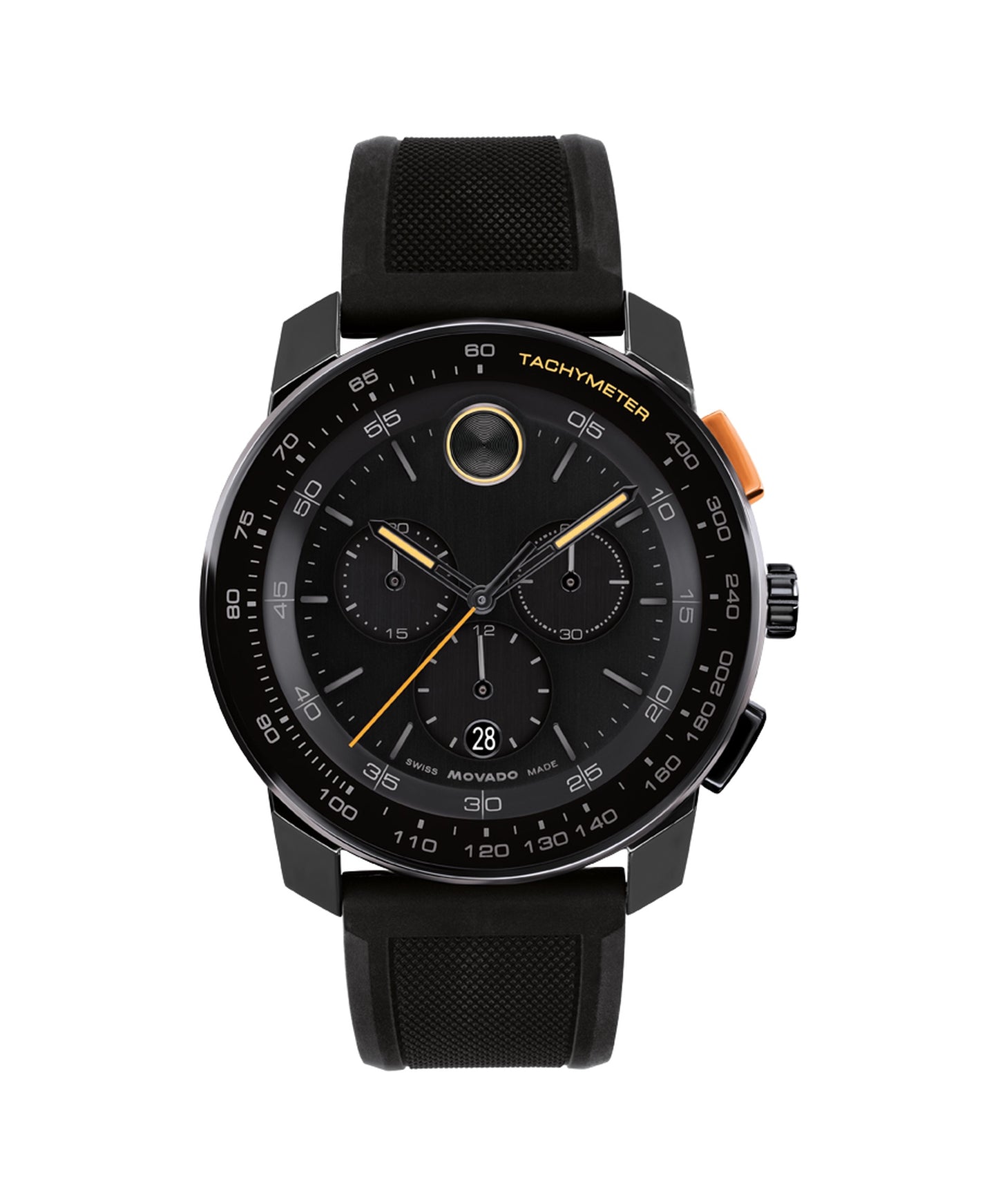 44mm Bold TR90 Chronograph Watch with Black Dial