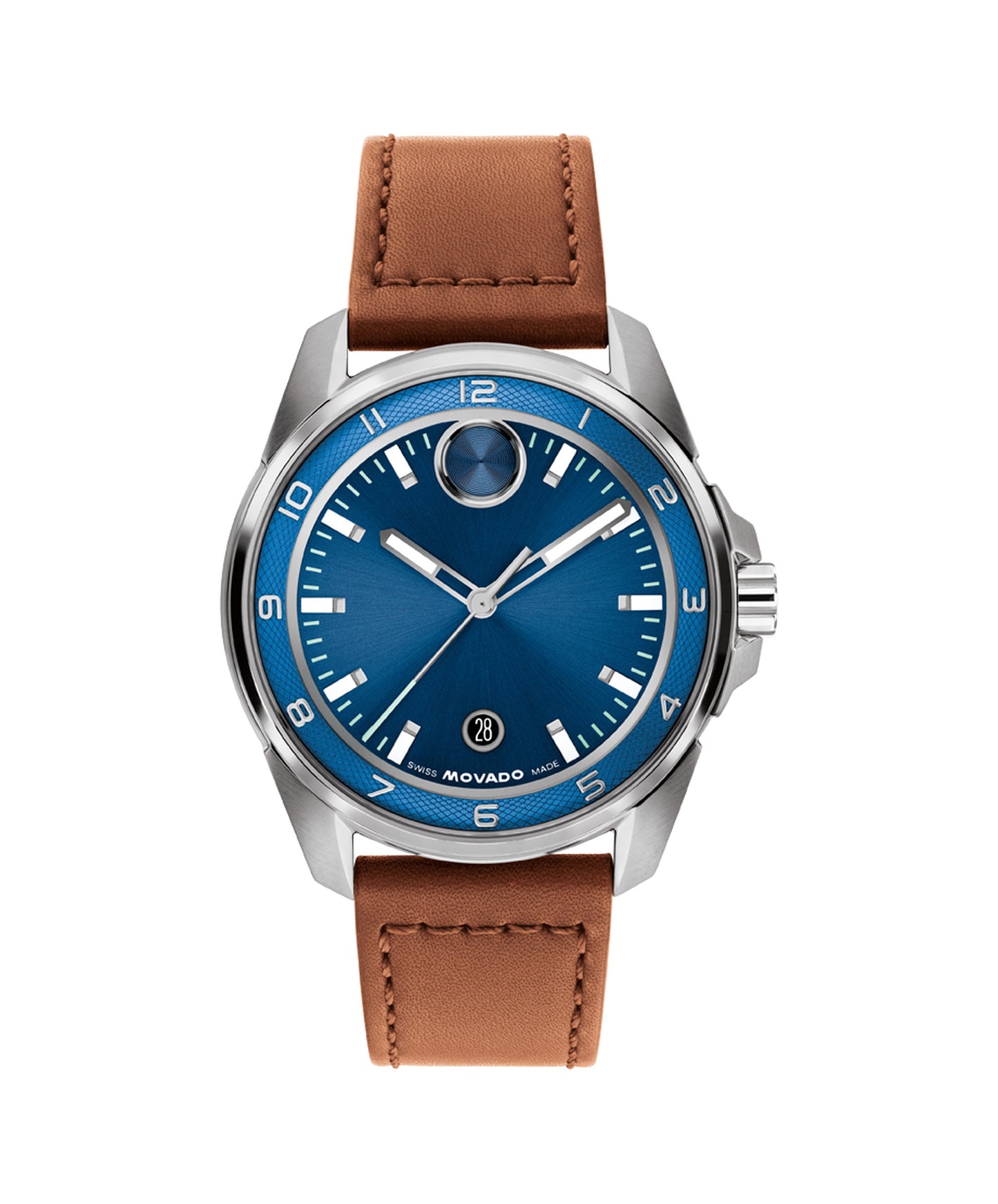 42mm Bold Verso Watch with Blue Dial and Bracelet