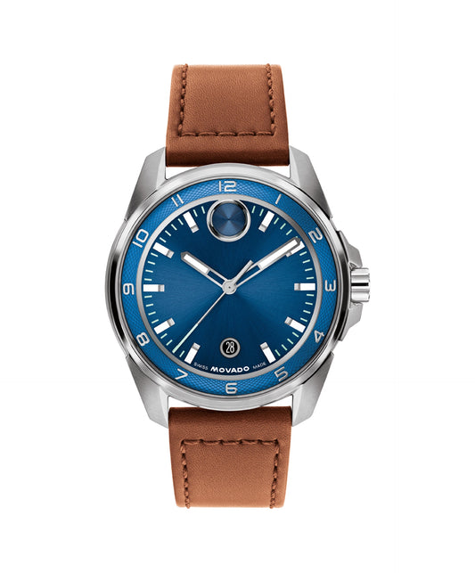 42mm Bold Verso Watch with Blue Dial and Bracelet