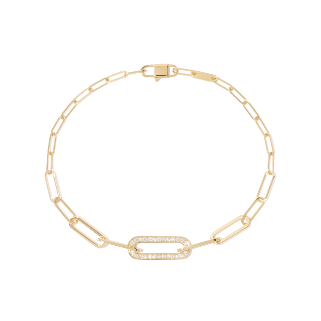 Maillon Small Link Bracelet with Pavé Diamond