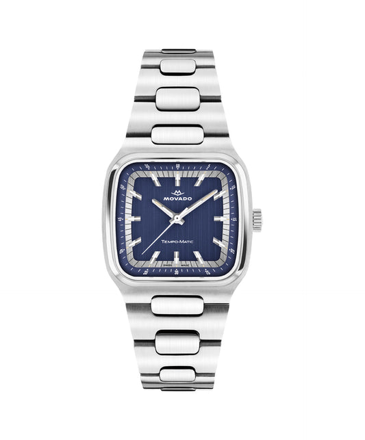 Heritage Tempo-Matic Watch with Blue Dial