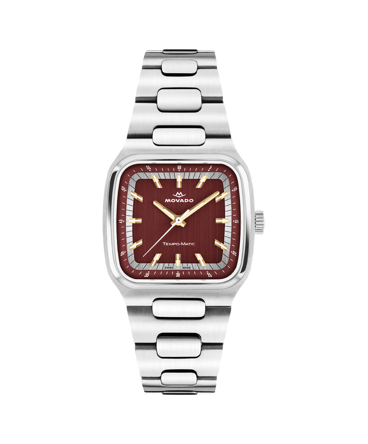 Heritage Tempo-Matic Watch with Dark Red Dial