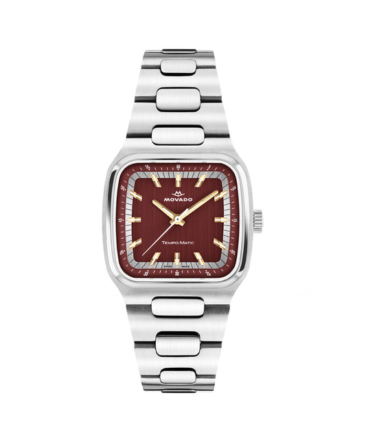 Heritage Tempo-Matic Watch with Dark Red Dial