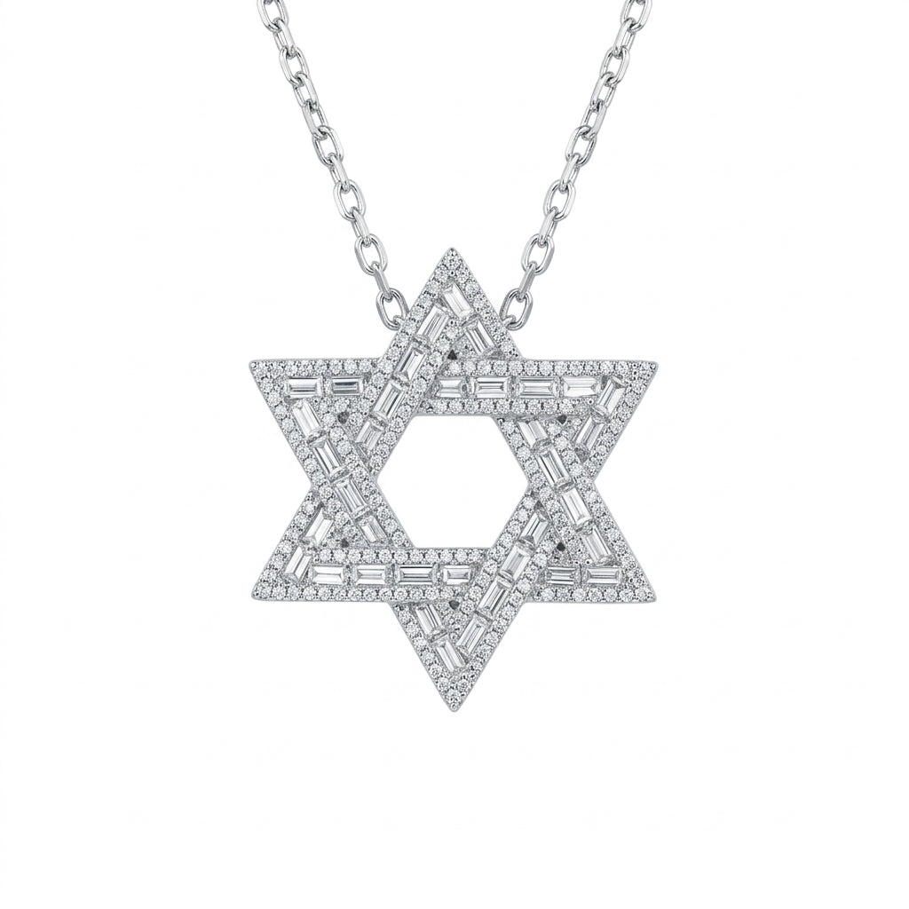 Star of David Diamond Necklace