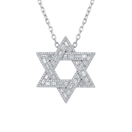 Star of David Diamond Necklace