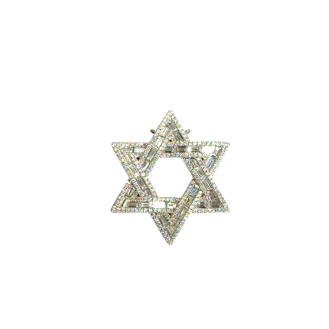 Star of David Diamond Pendant