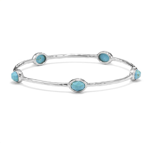 5 Stone Bangle in Turquoise