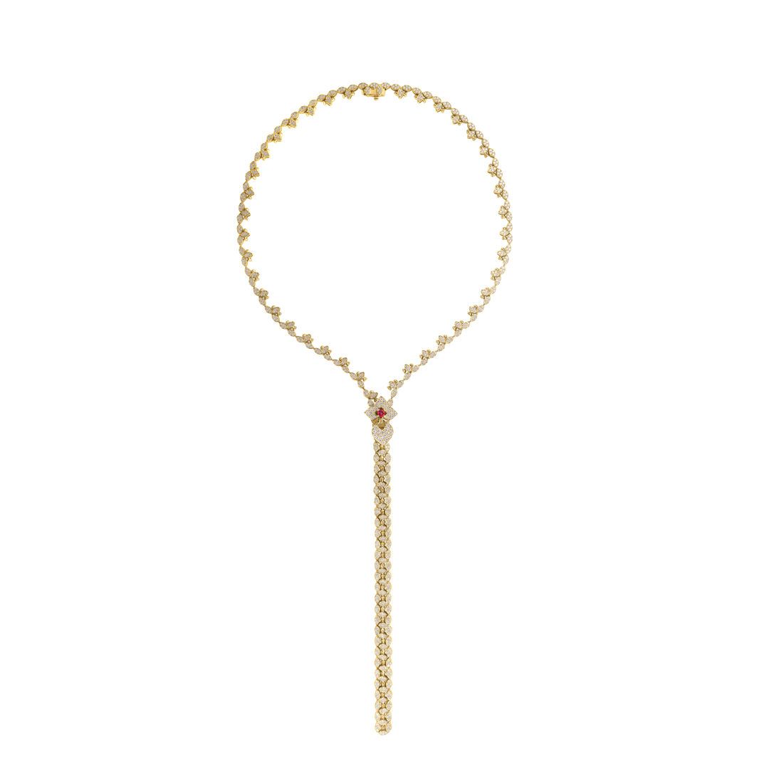 Venetian Princess Gold Zipper Necklace