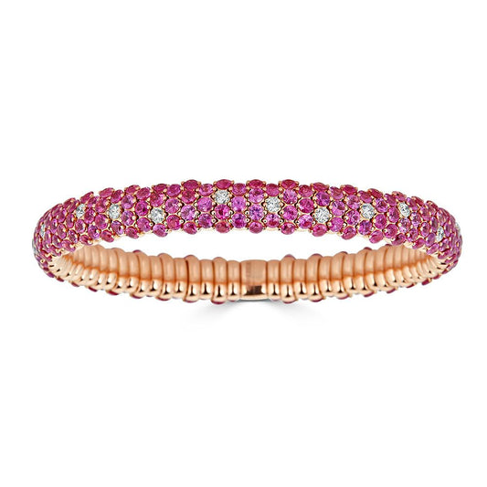 with Pink Sapphire & Diamonds in 18K Rose Gold