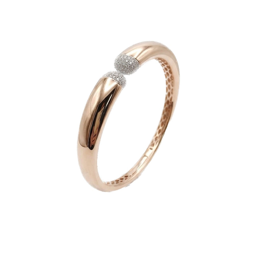 Open Hinged Diamond Bangle Bracelet