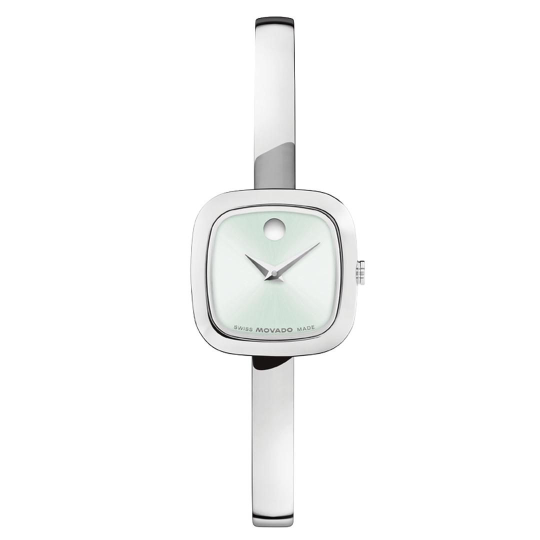 21.5 Museum Bangle Cushion Shaped Watch with Light Green Dial