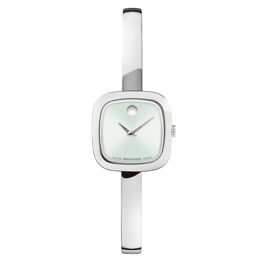 21.5 Museum Bangle Cushion Shaped Watch with Light Green Dial