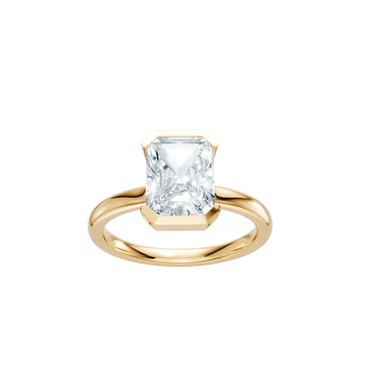 Emerald Cut Diamond Solitaire Engagment Ring Setting