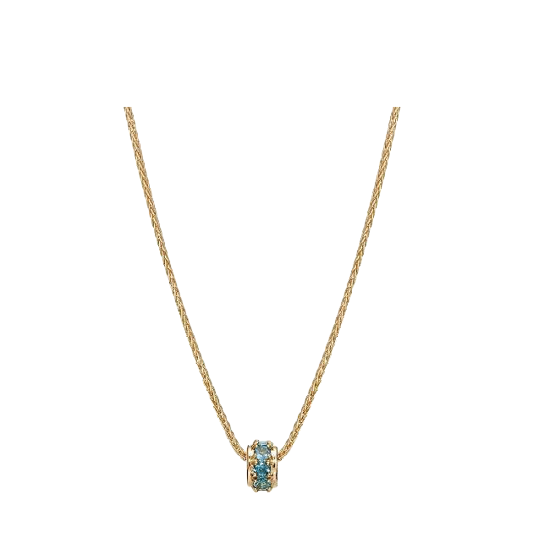 Birthstone Rondelle in Blue Topaz