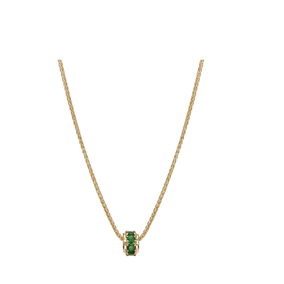 Birthstone Rondelle in Emerald