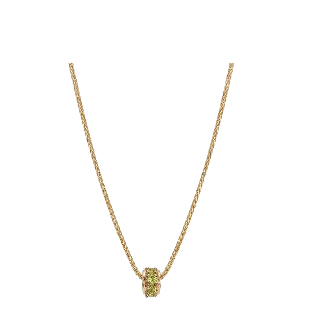 Birthstone Rondelle Pendant in Peridot