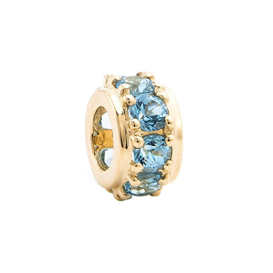 Birthstone Rondelle in Blue Topaz