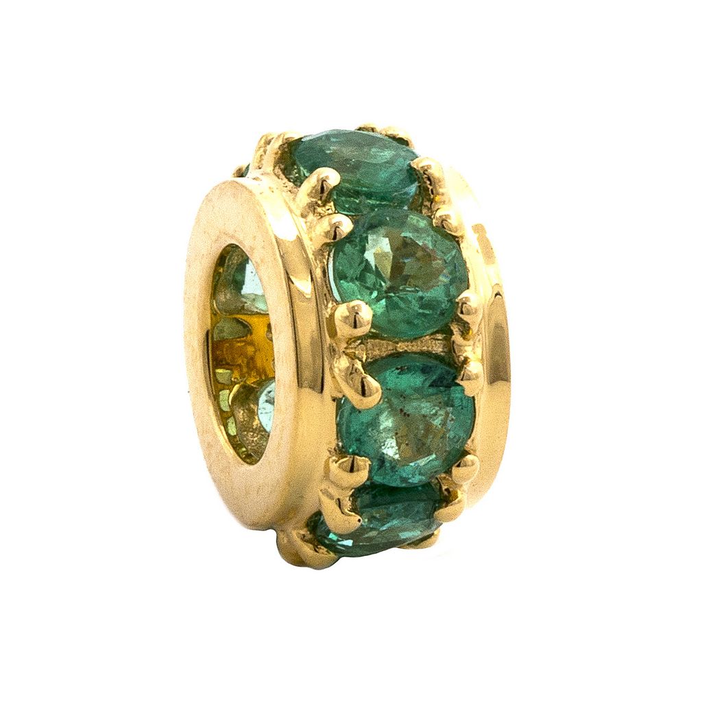 Birthstone Rondelle in Emerald