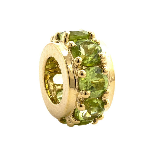 Birthstone Rondelle Pendant in Peridot