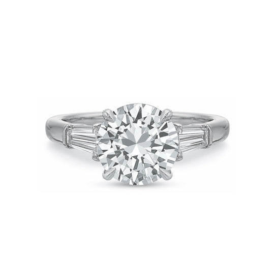Classic 3-Stone Mounting with Baguette Side Stones