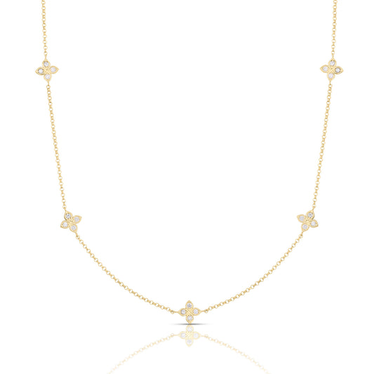Love By The Inch 5 Station Flower Necklace