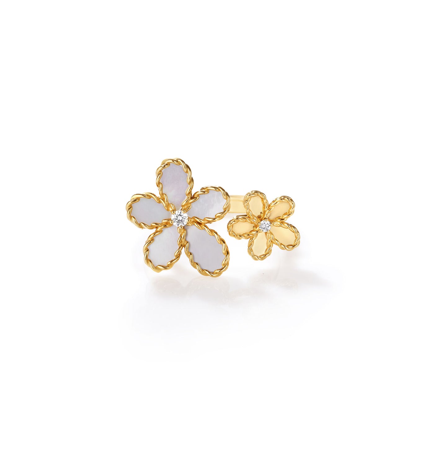 Jasmine Diamond and Pearl Ring