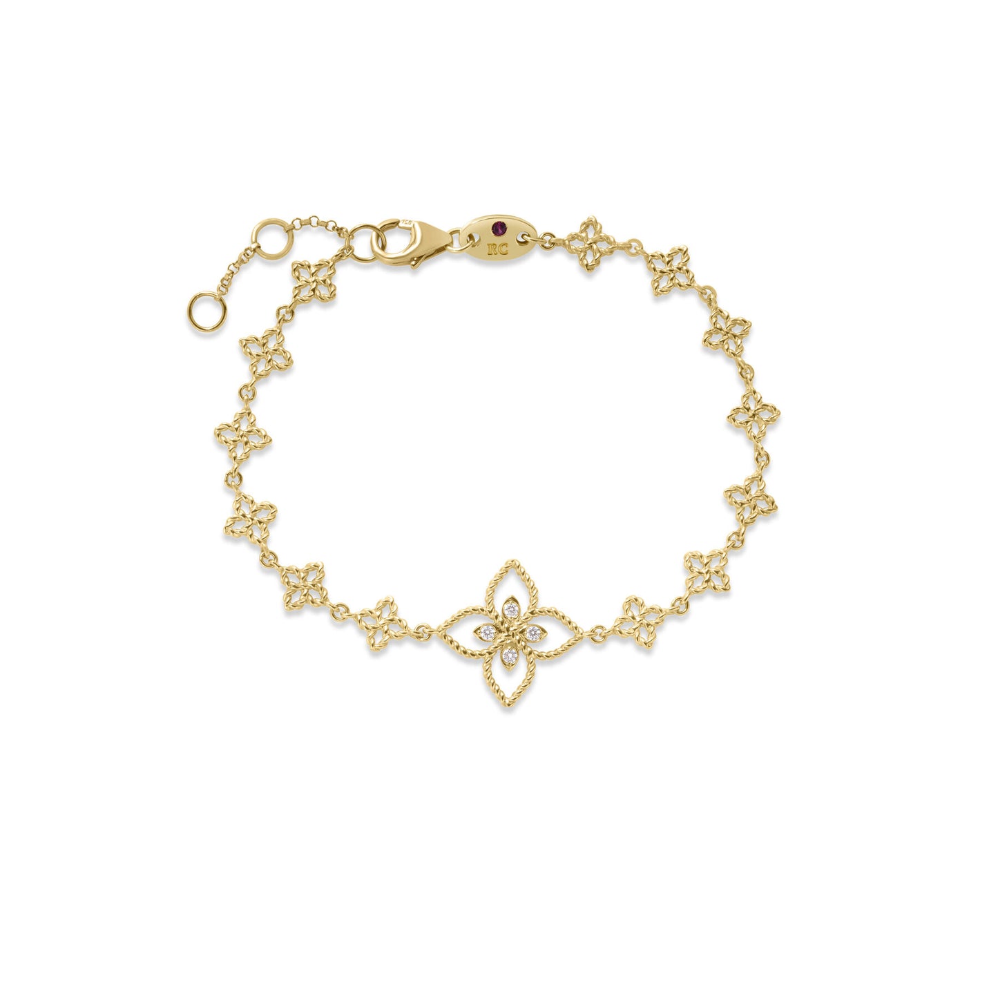 Principessa Flower and Diamond Station Bracelet